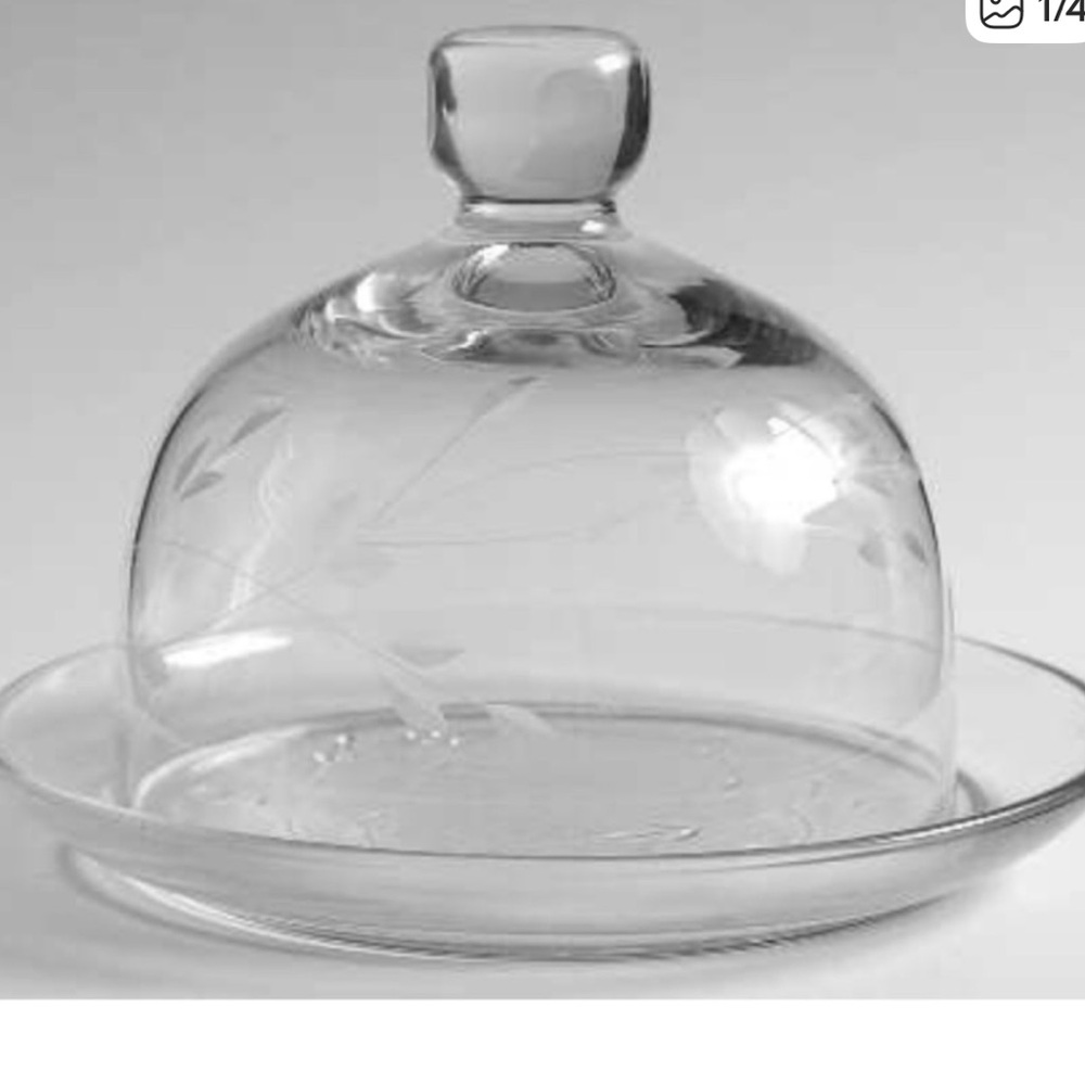 Princess House Domed Cover Butter Or Small Cheese Dish Vtg 90’s-Heritage pattern